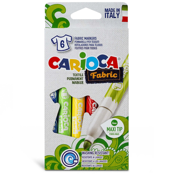 MARCADORES FABRIC SET X 6 CARIOCA TEXTIL