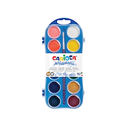 ACUAREALA CAJA PLASTICA X 12 + PINCEL CARIOCA