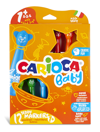 MARCADORES BABY OSITOS - SET X 12 CARIOCA - $ 35.000