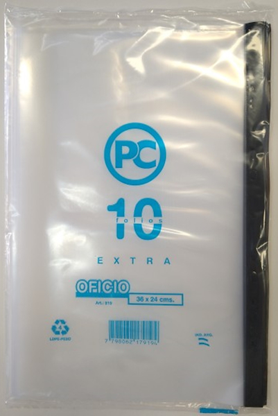 FOLIO OFICIO PC EXTRA GRUESO X 10 UNID. CARRASCO