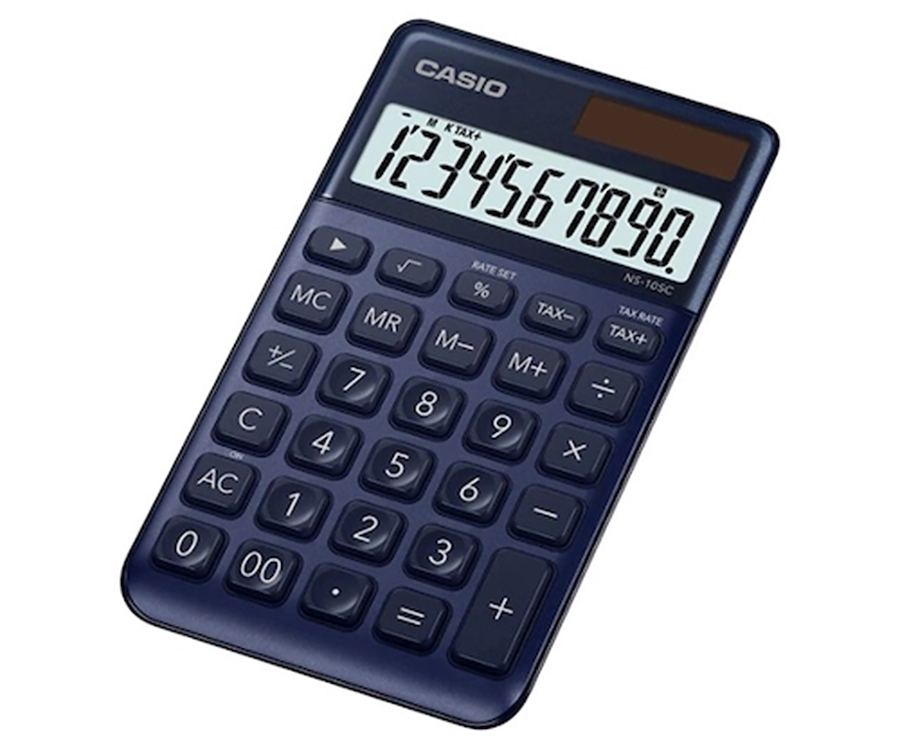 CALCULADORA NS-10SC-NY 10 DIG. EXTRA BIG DISPLAY - AZUL CASIO - $ 39.000