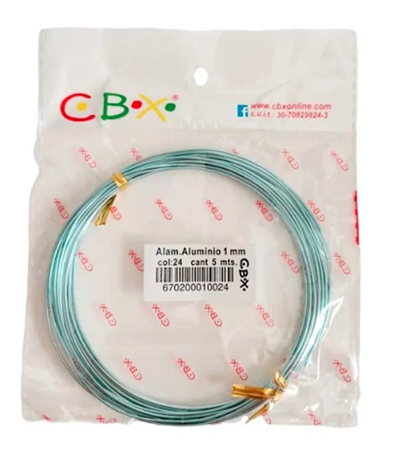 ALAMBRE DE ALUMINIO CBX 1mm X 5 Mts - $ 1.600