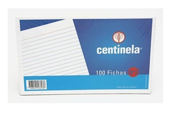 FICHAS N°3 RAYADAS PACK X 100 UNID. CENTINELA