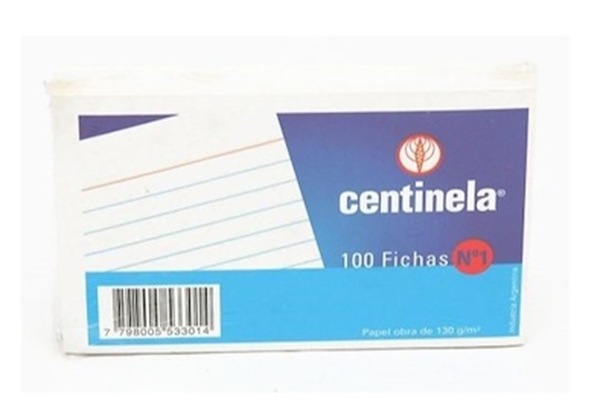 FICHAS N°1 RAYADAS PACK X 100 UNID. CENTINELA