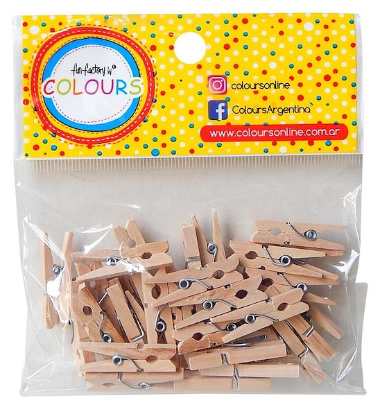 BROCHE MADERA NATURAL X 36 3 CM COLOURS