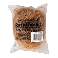 BANDAS ELASTICAS BOLSA x 100 grs 60mm CREDENCIAL