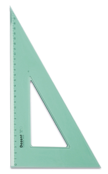 ESCUADRA PROFESIONAL 30 CM DE CATETO DOZENT 30°/60°