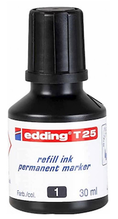 TINTA T-25 NEGRA EDDING - $ 9.600