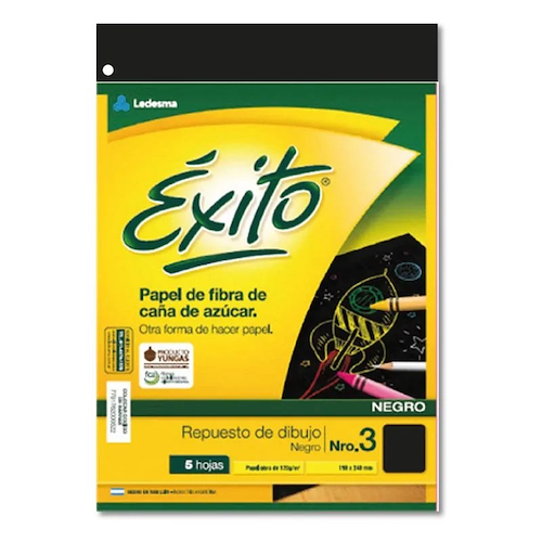 REPUESTO CANSON NEGRO N°3 EXITO - $ 2.000