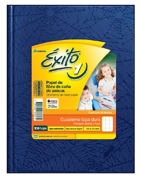 CUADERNO N°1 CUADRICULADO X 100 Hjs - ARAÑA EXITO AZUL