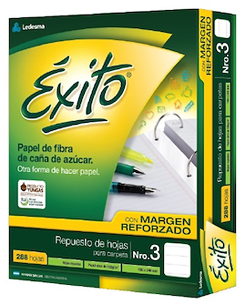 REPUESTO N°3 REFORZADO EXITO 288 HOJAS RAYADAS
