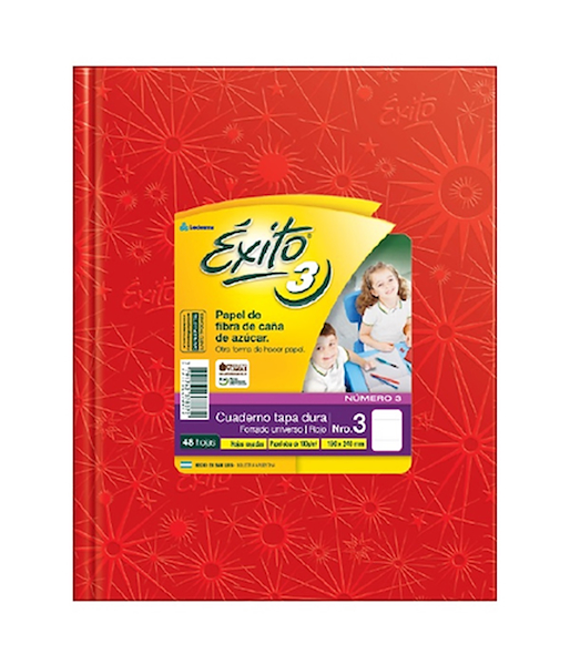 CUADERNO N°3 RAYADO X 50 Hjs - ARAÑA EXITO ROJO