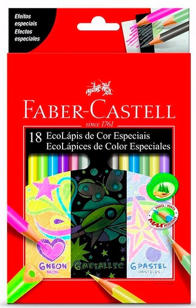 LAPICES COLOR SET X 18 LARGOS (ESPECIALES) FABER CASTELL