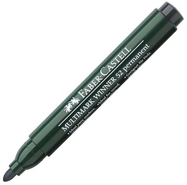 MARCADOR 52 INDELEBLE FABER CASTELL PUNTA REDONDA