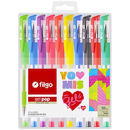 ROLLER GEL POP FILGO SET X 10