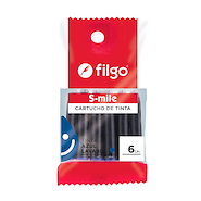 CARTUCHO EUROPEO ESCOLAR AZUL - PACK X 6 FILGO EUROPEO X 6