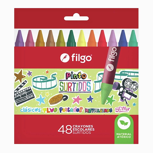 Crayones de cera PINTO / Estuche 48 surtido FILGO - $ 14.900