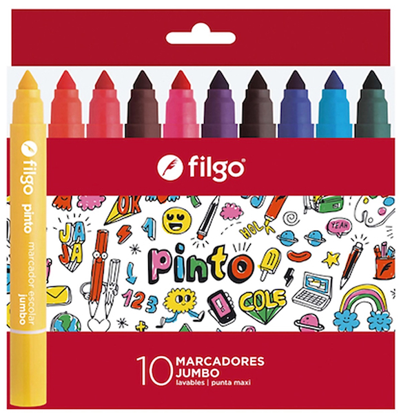 Marcador PINTO JUMBO / Estuche 10 surtido FILGO