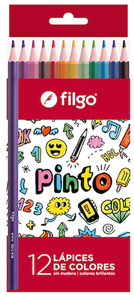 LAPICES DE COLOR PINTO SET X 12 - LARGOS FILGO