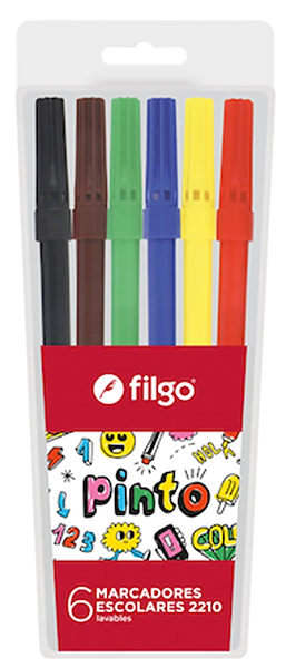 Marcador PINTO 2210 / Estuche 6 surtido FILGO