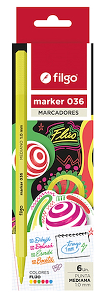 MARCADORES 036 ESTUCHE X 6 FLUO FILGO