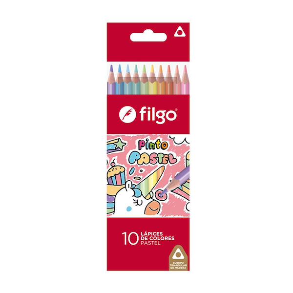 LAPICES DE COLOR PINTO FILGO PASTEL SET X 10