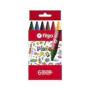 CRAYONES DE CERA PINTO / ESTUCHE 6 SURTIDO FILGO