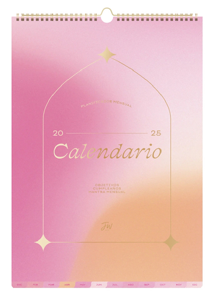 CALENDARIO 2025 AGENDA 2025 ORGANIZADOR MENSUAL FW COLORFUL