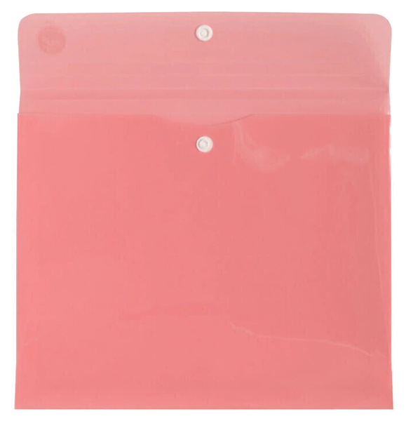 SOBRE PLASTICO CON BROCHE PASTEL FW A5 APAISADO