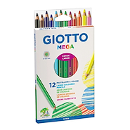 LAPICES COLOR MEGA SET X 12 LARGOS GIOTTO