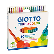 MARCADORES TURBOCOLOR SET X 30 COLORES GIOTTO