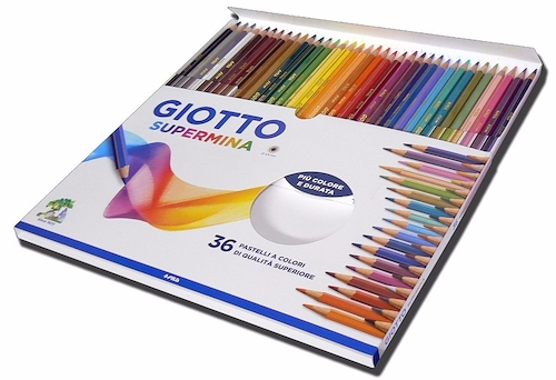 LAPICES COLOR SUPERMINA SET X 36 LARGOS GIOTTO - $ 29.000