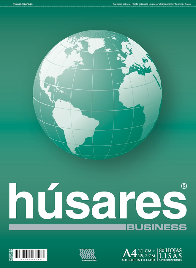 BLOCK A4 X 80 Hjs - LISO HUSARES - $ 5.500