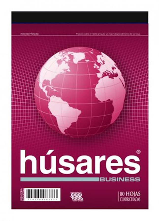 BLOCK A6 EMBLOCADO 80 Hjs CUADRICULADO HUSARES - $ 2.000