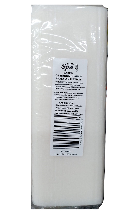 BARRA DE JABON BLANCO ESTILO SPA KASSERINE 1 Kg - $ 9.900