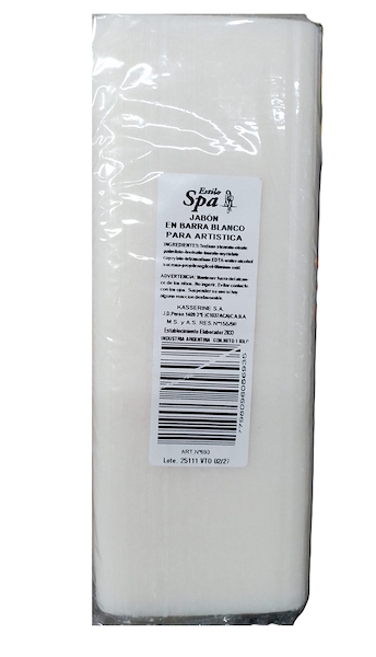 BARRA DE JABON BLANCO ESTILO SPA KASSERINE 1 Kg