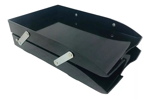 BANDEJA OFICIO ACRILICA NEGRA LIGGO BISAGRA 2 PISOS - $ 24.433