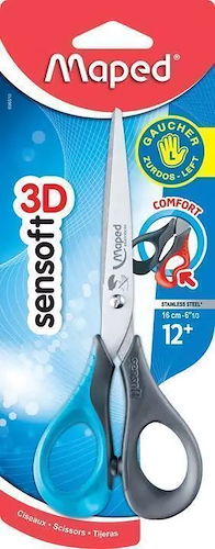 TIJERA SENSOFT ZURDOS 16CM MAPED - $ 8.900