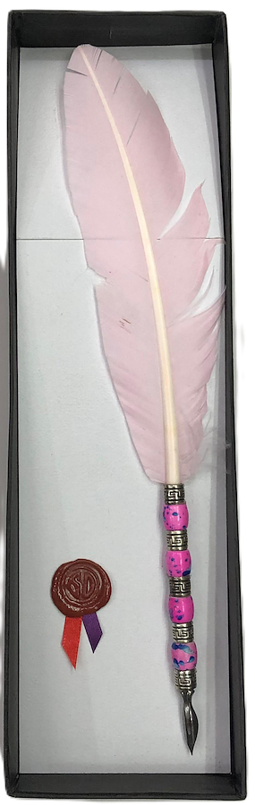 Portaplumas metálico color plateado MARE DI CARTA Alhambra - Rosa - $ 45.000