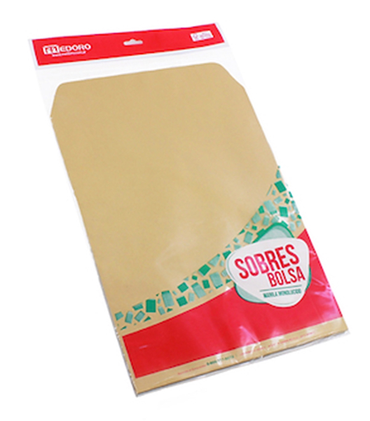 SOBRE MANILA MONOLUCIDO 205 x 280 mm - PACK X 10 MEDORO
