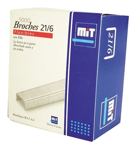 BROCHE N°21/6 CAJA X 5.000 MIT - $ 11.200