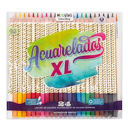 LAPICES DE COLOR ACUARELABLE X 24 LARGO MOOVING