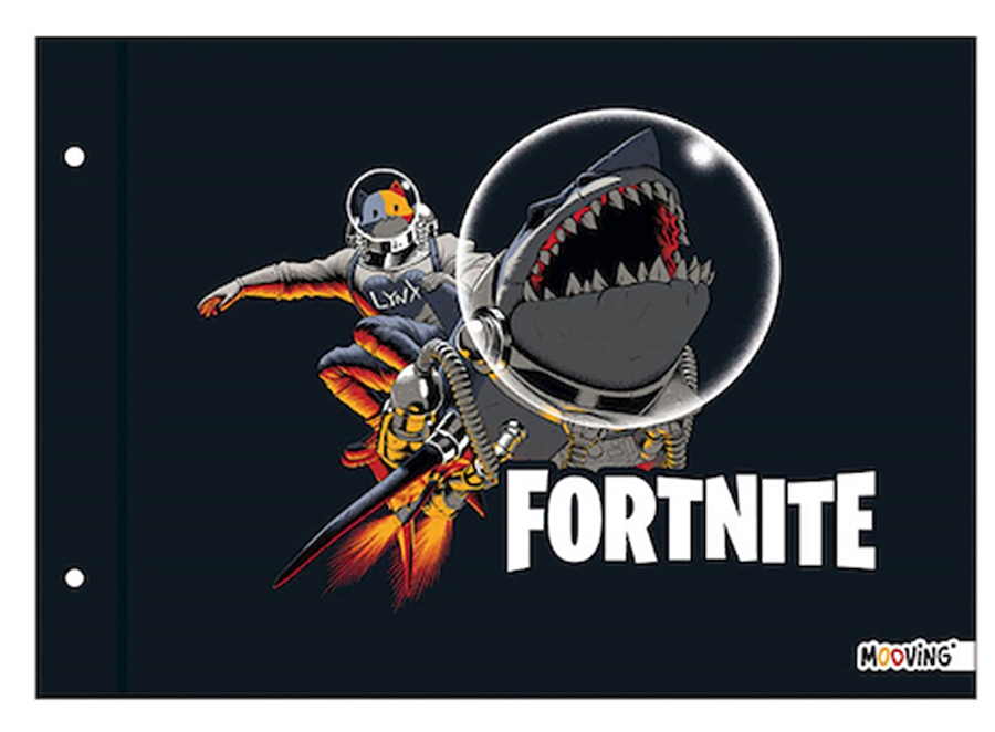 CARPETA N°5 - DOS TAPAS MOOVING FORTNITE - Fondo Azul - $ 9.900