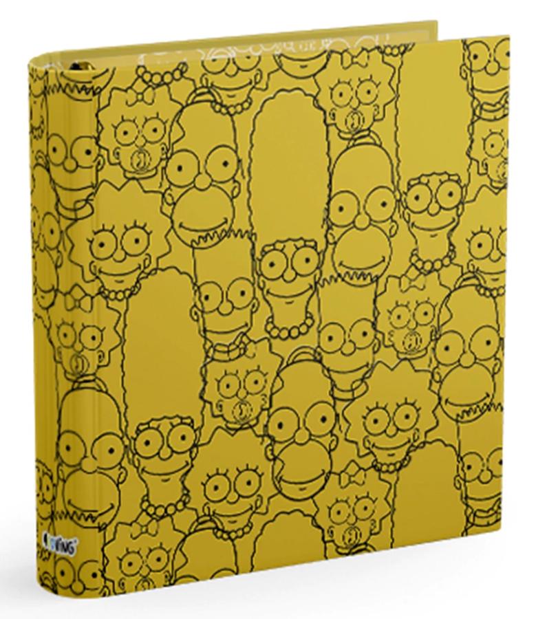 CARPETA N°3 X 40 MM - TRES GANCHOS MOOVING SIMPSONS AMARILLO - $ 12.900