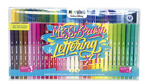 MARCADOR DOBLE PUNTA MISS BRUSH LETTERING X 60 MOOVING
