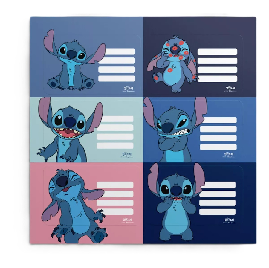ETIQUETAS ESCOLARES PACK X 12 MOOVING STITCH - 1301244 - $ 3.600