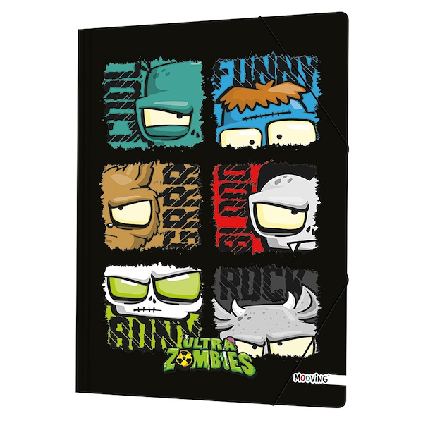 CARPETA 3 SOLAPAS OFICIO CON ELASTICO ULTRA ZOMBIES MOOVING 6 ZOMBIES - 1005186
