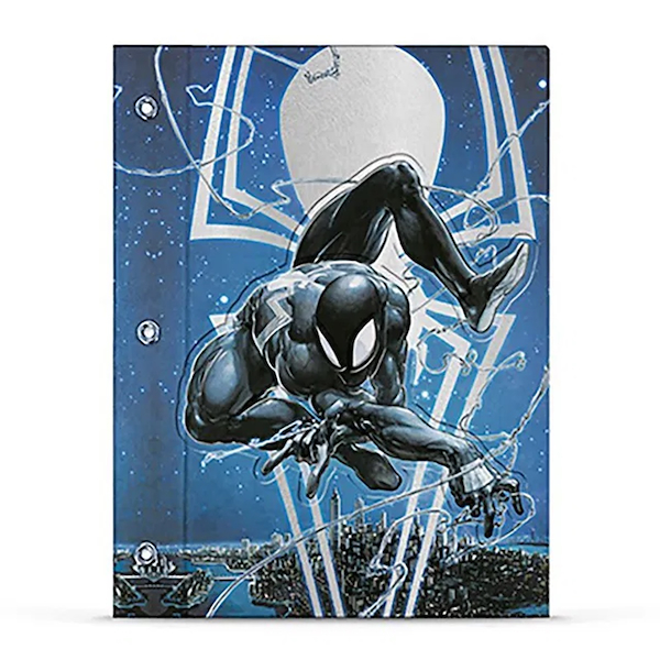 CARPETA DOS TAPAS N°3 CON CORDON SPIDERMAN MOOVING CLASICO NEGRO - 1003101