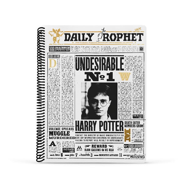 CUADERNO A4 TAPA FLEXIBLE 80 HJS CUADRICULADO MOOVING HARRY POTTER - 1212222