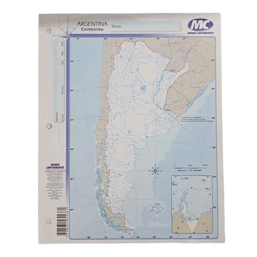 MAPA MUNDO CARTOGRAFICO N°3 - $ 400